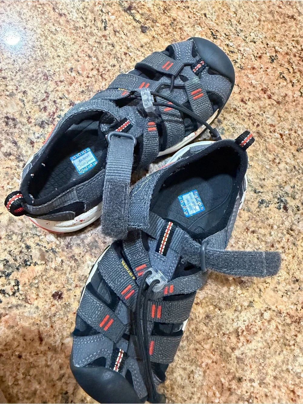 KEEN Kids Newport Neo H2 Water Sandals Size 12 US / 30 EU Magnet Gray Orange